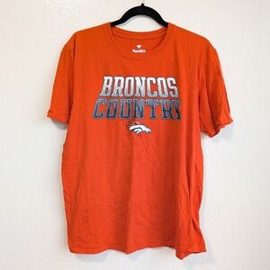 Fanatics Denver Broncos‎ Country NFL Football Team Short Sleeve T-Shirt Orange L